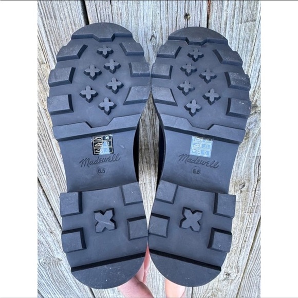 Madewell The Shelton Lace Up Boot Black Leather Sz 6.5 NN030 - Picture 9 of 9